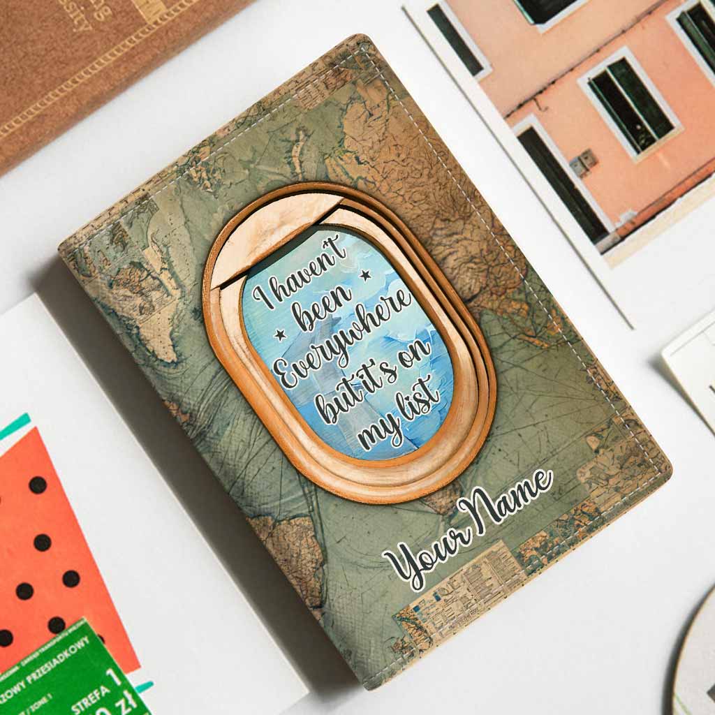 Ich war noch nicht überall, aber es steht auf meiner Liste – personalisierter Reisepasshalter