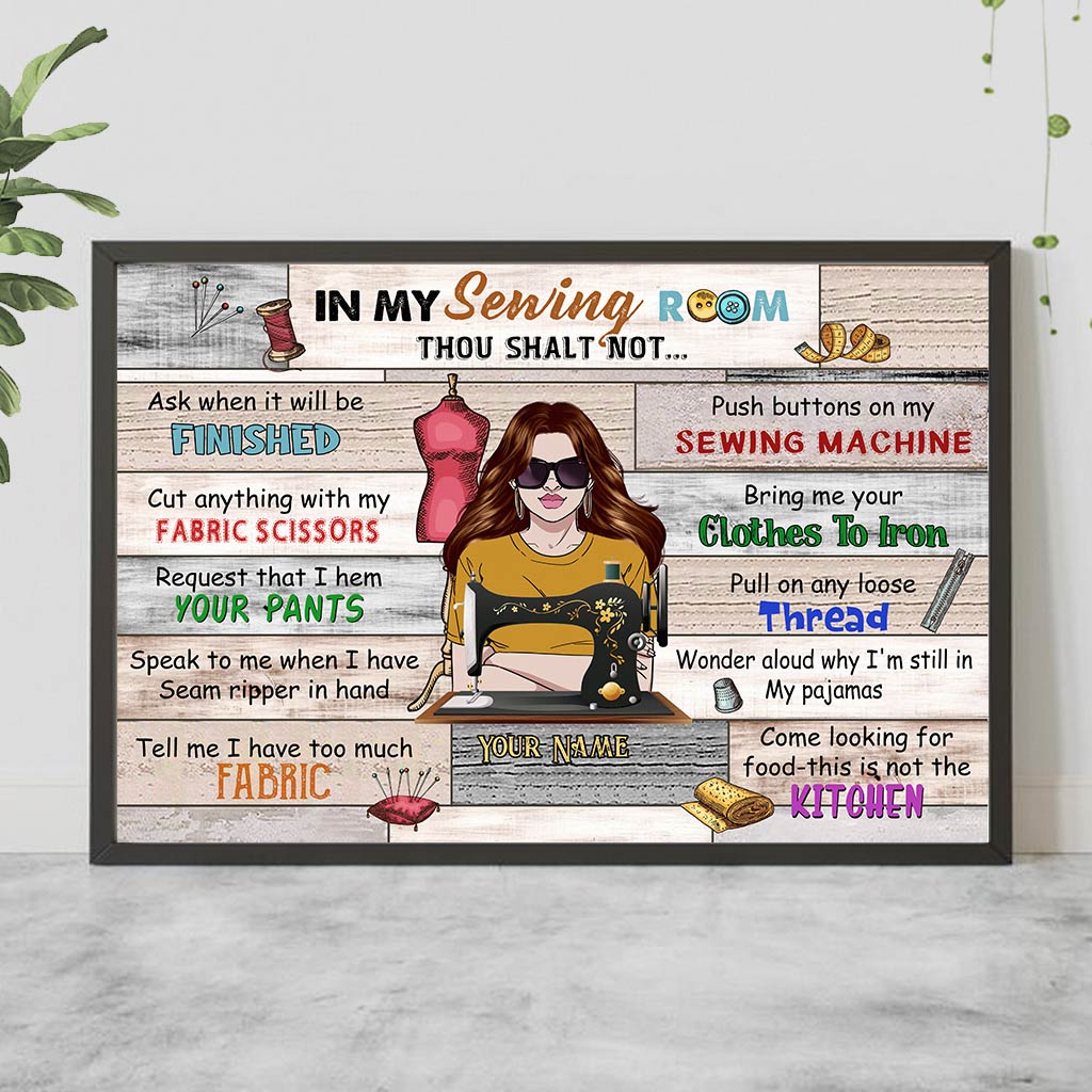 In meinem Nähzimmer – personalisiertes Nähposter
