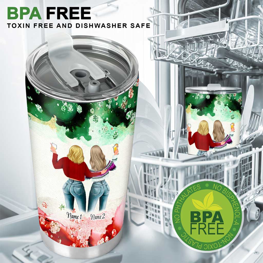 There Is No Greater Gift Than Friendship - Personalized Christmas Bestie Tumbler