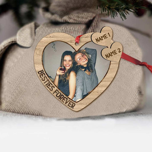 Beste Freundin für immer – Personalisierter Weihnachtsschmuck für die beste Freundin (beidseitig bedruckt)