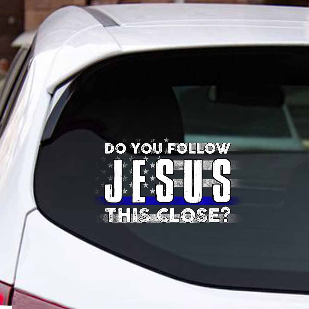 Folgst du Jesus? - Aufkleber für Polizisten (Vollversion)