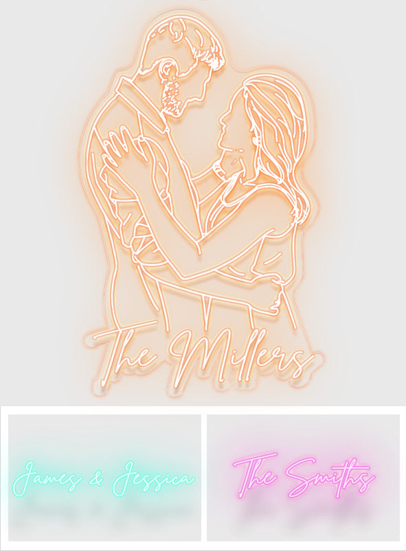 Ich liebe dich – Personalisiertes Neon-Schild für Paare