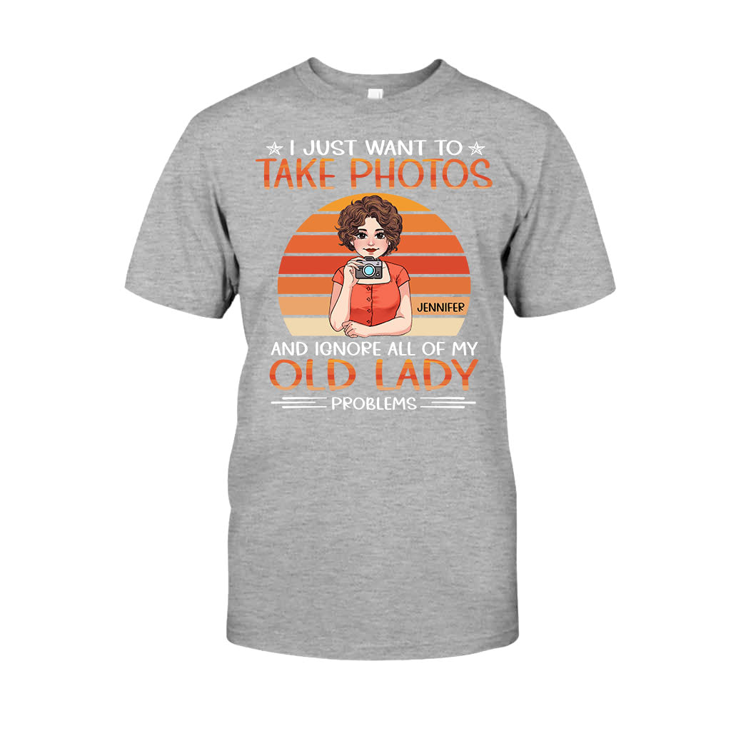 Ich will einfach nur Fotos machen – personalisiertes Fotografie-T-Shirt und Hoodie