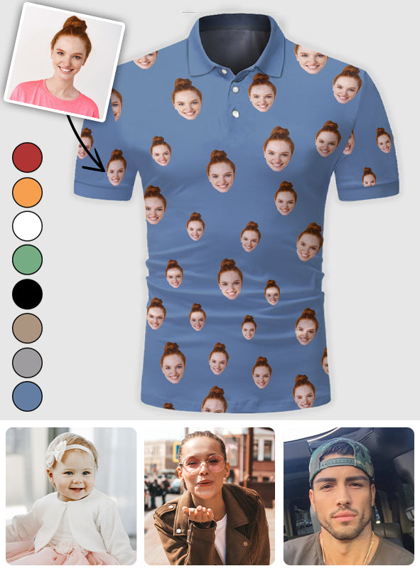 Poloshirt mit Fotoaufdruck – Geschenk für Hundeliebhaber, Katzenliebhaber, Ehemann, Freund – Personalisiertes Poloshirt