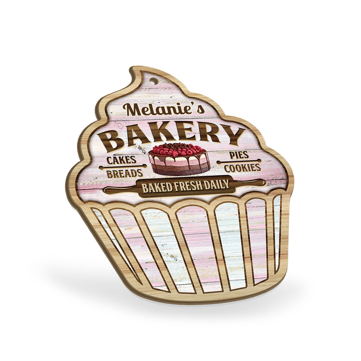 Einfach ein Mädchen, das Backen liebt – personalisierter Sonnenfänger zum Backen