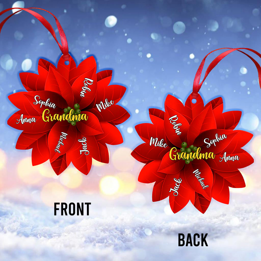 Weihnachtsstern für Oma / Mama / Familie – Personalisierter Weihnachtsschmuck