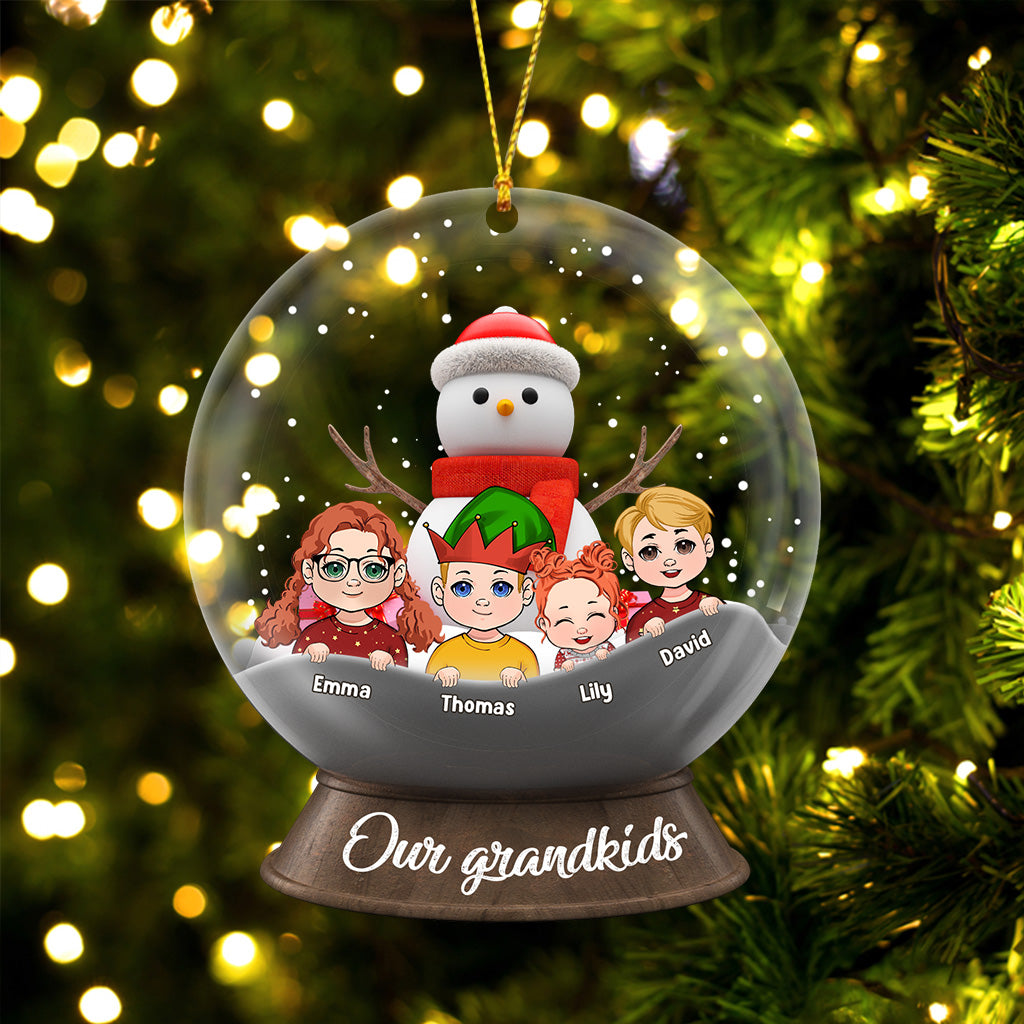 Our Grandkids - Personalized Grandma Transparent Ornament