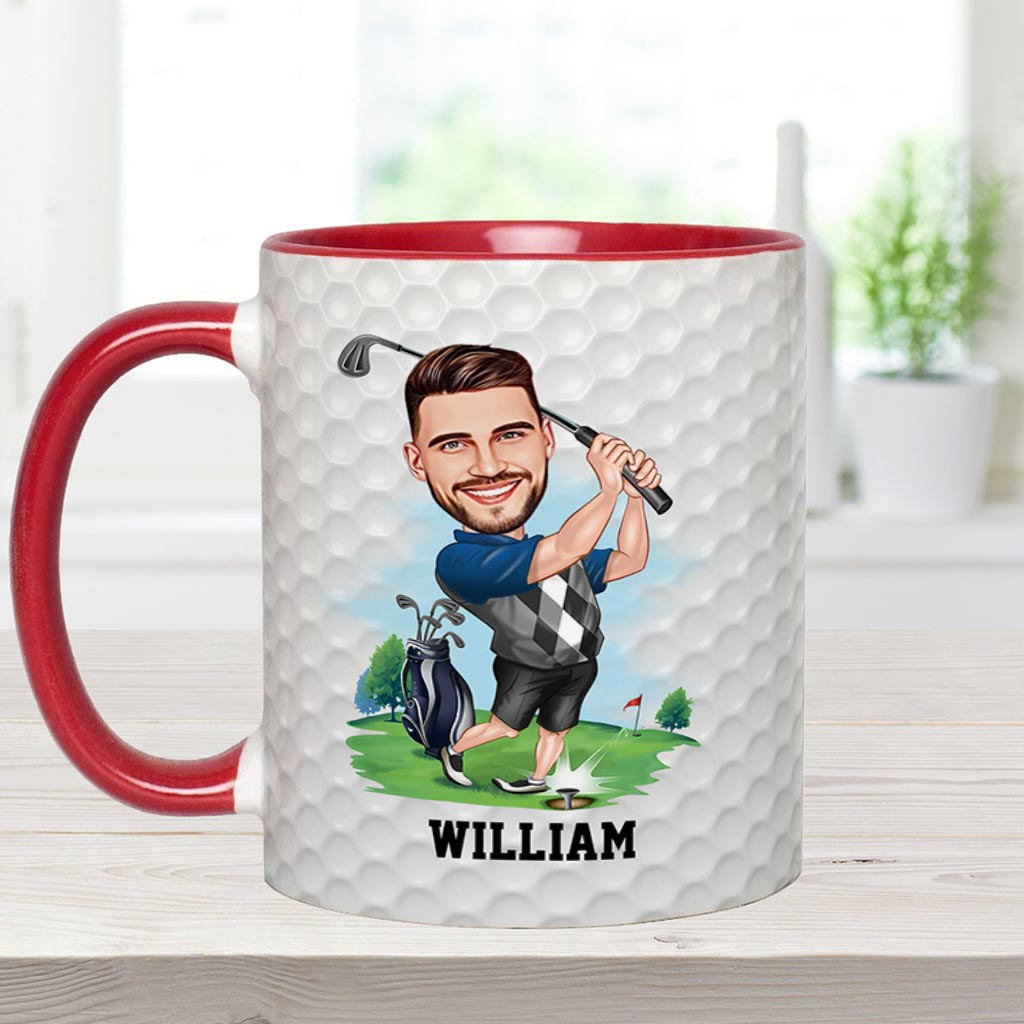 Weltweit mittelmäßigster Golfer – Personalisierte Golf-Akzent-Tasse