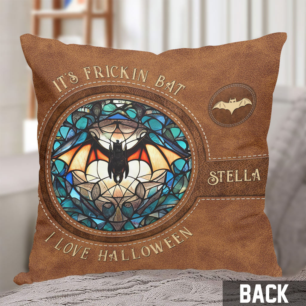 Es ist verdammt nochmal Fledermaus, ich liebe Halloween – Personalisiertes Hexen-Kissen