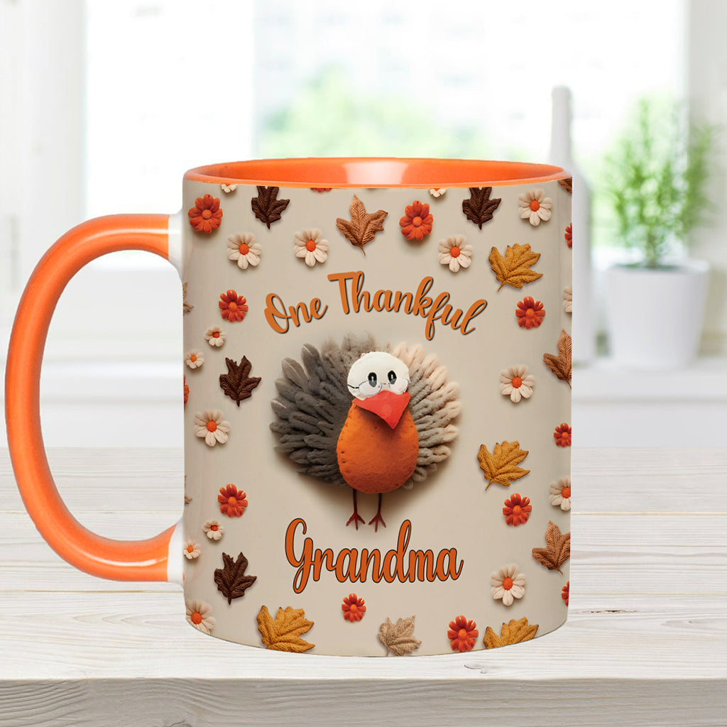 Eine dankbare Oma – Geschenk für Oma, Mama – Personalisierte Tasse mit Akzent