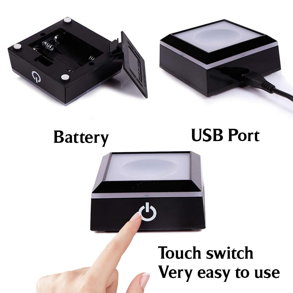 Foto nach Wunsch – Personalisierte Gedenk-Lasergravur, 3D-Herz-Kristalllampe