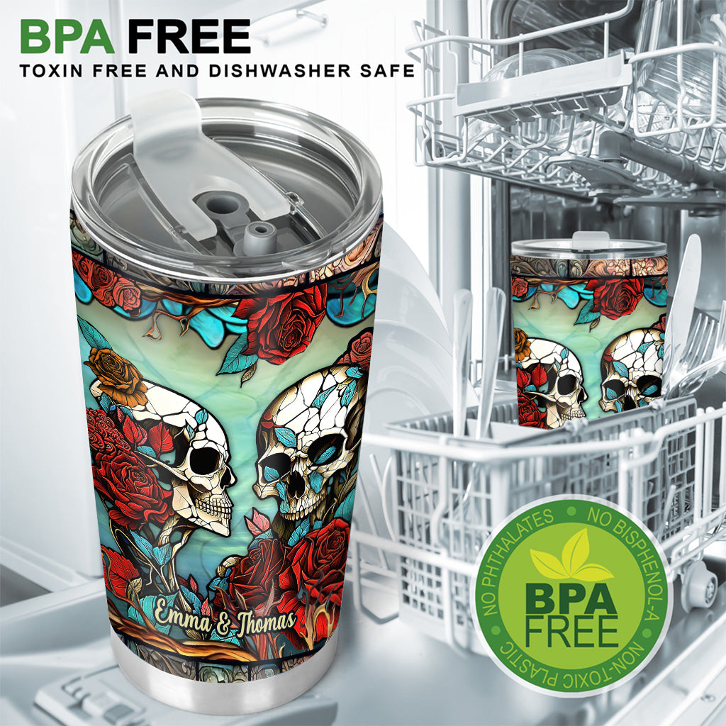 Totenkopf-Paar – Personalisierter Totenkopf-Trinkbecher