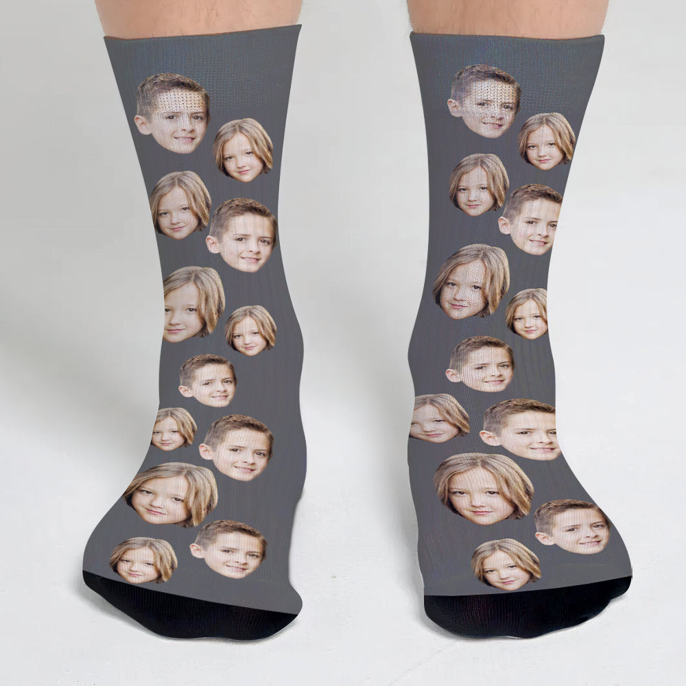 Custom Face - Personalized Sibling Socks