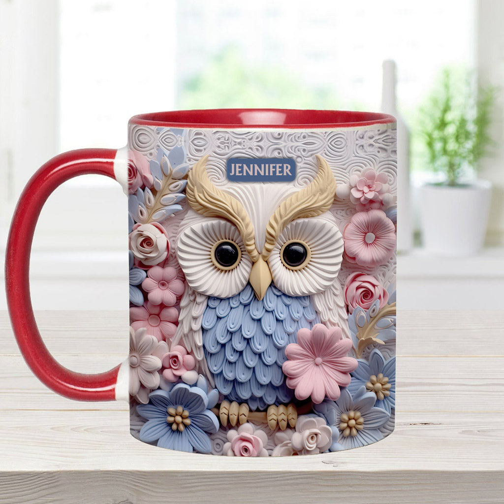 Wunderschöne Eule – Eulengeschenk für Freund/Freundin – Personalisierte Tasse