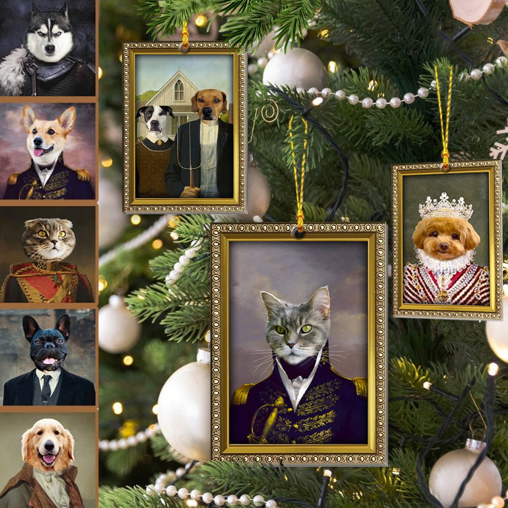 Individuell gestaltetes königliches Porträt im Renaissancestil – personalisierter Hundeanhänger