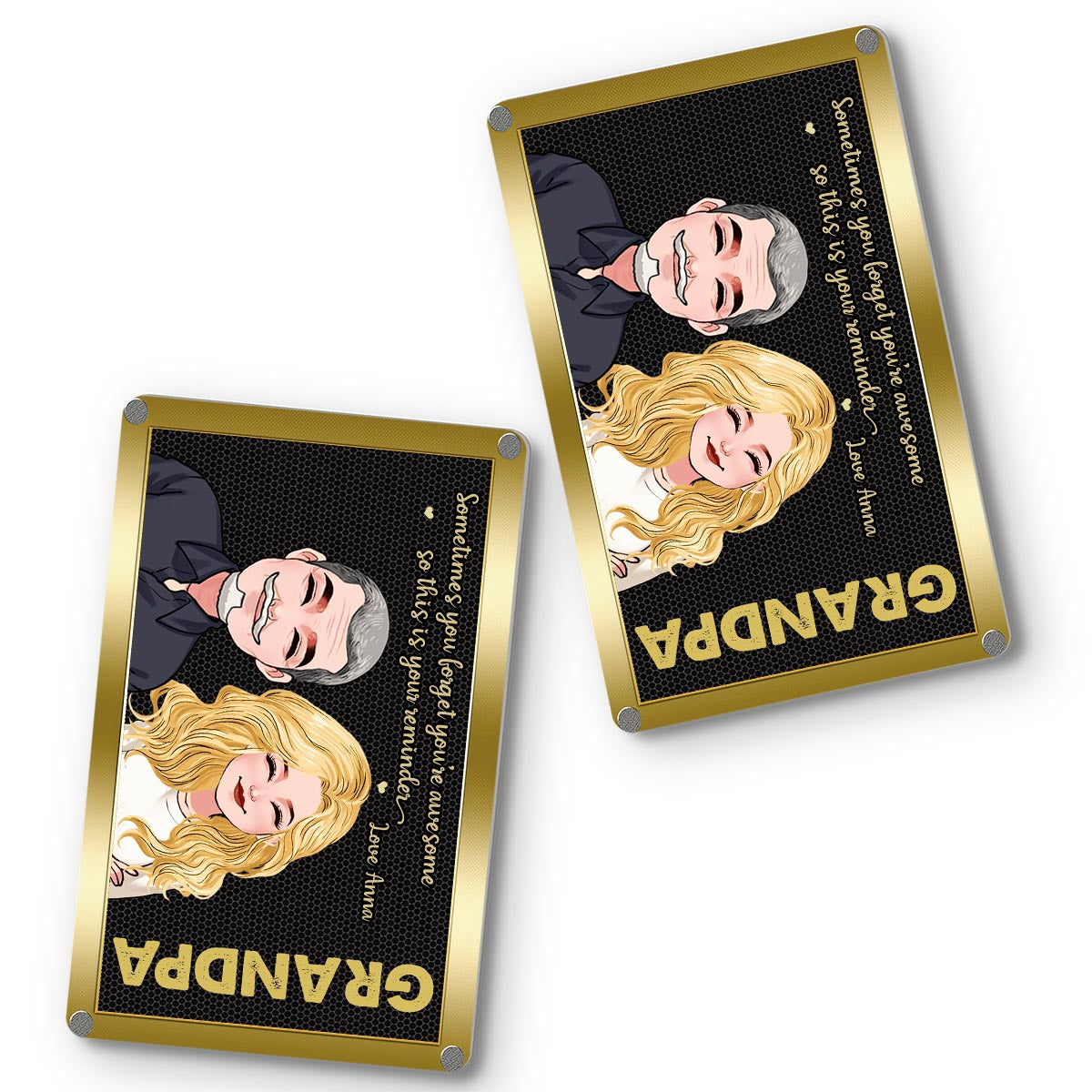 Manchmal vergisst man, wie toll man ist – Geschenk für Papa, Opa, Onkel – Personalisierte Einsteckkarte fürs Portemonnaie