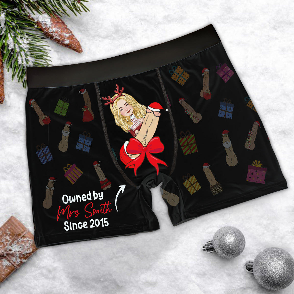 Ich liebe dich – Personalisierte Boxershorts für Männer (Paar)