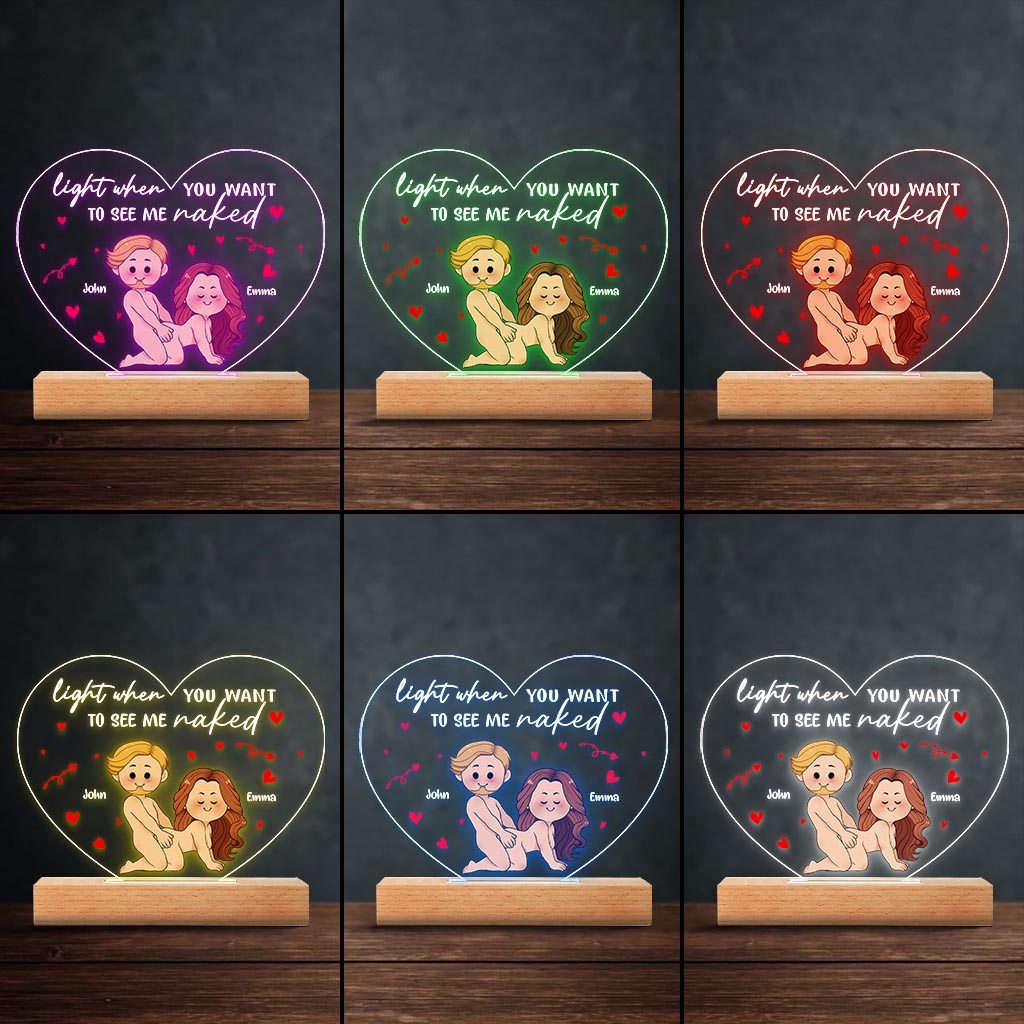 Light This – Personalisierte, paarförmige Leuchtplatte mit Sockel