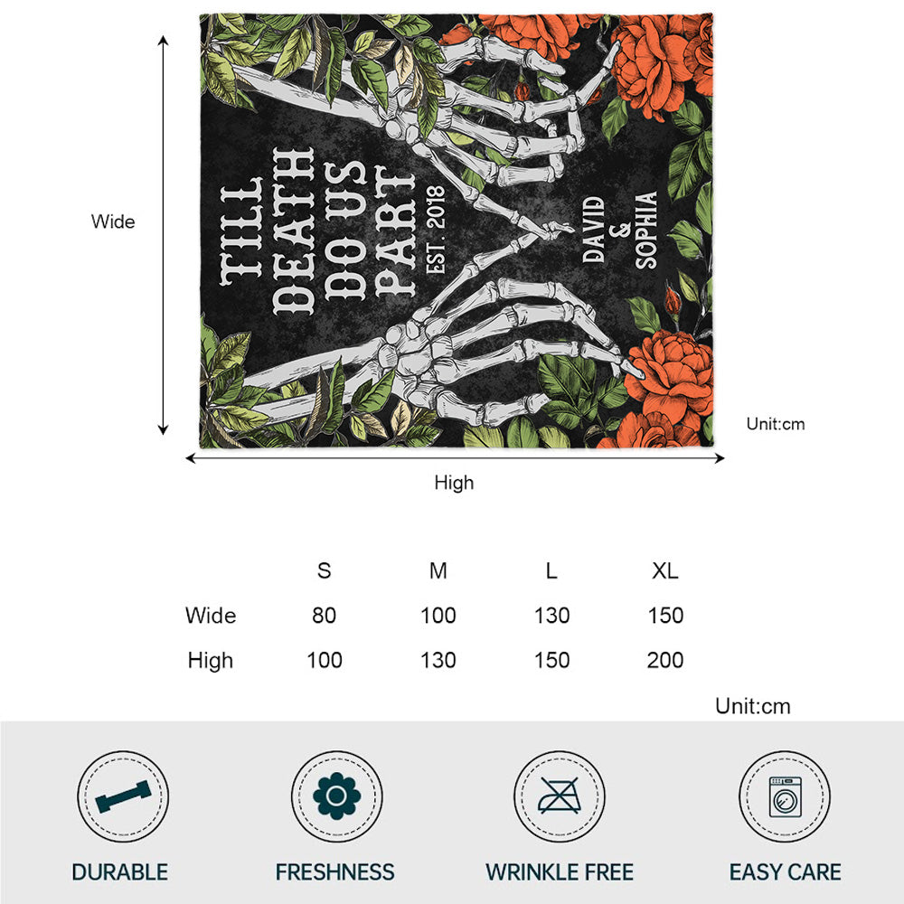 Bis dass der Tod uns scheidet – Personalisierte Totenkopfdecke