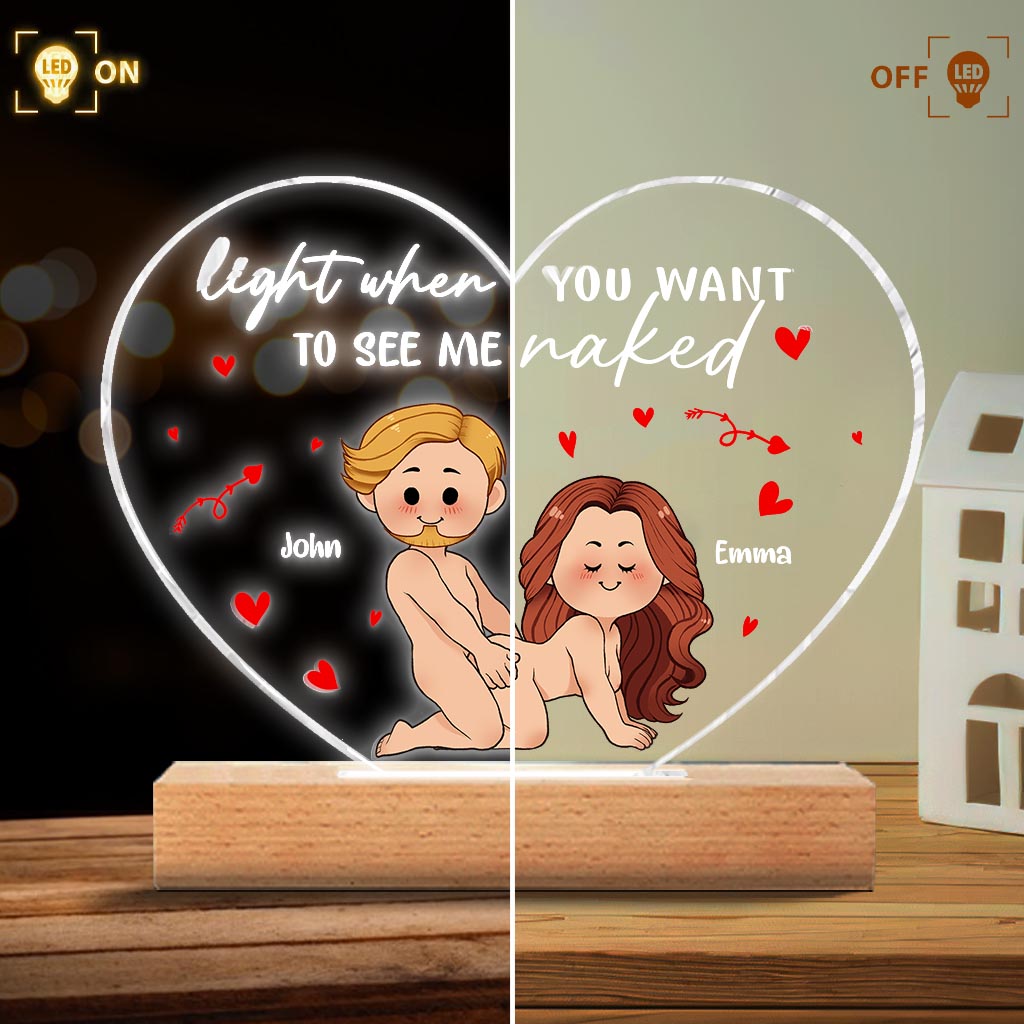 Light This – Personalisierte, paarförmige Leuchtplatte mit Sockel