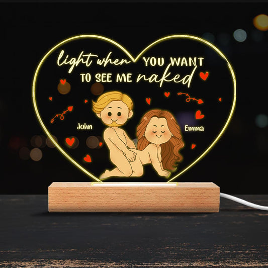 Light This – Personalisierte, paarförmige Leuchtplatte mit Sockel