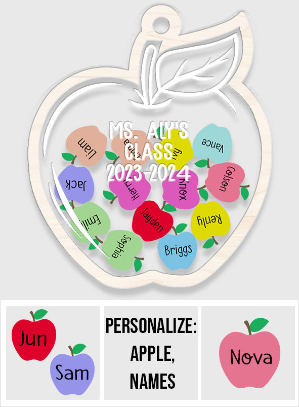 Thanks For Helping Me Grow - Personalized Teacher 3 Layered Shaker Ornament
