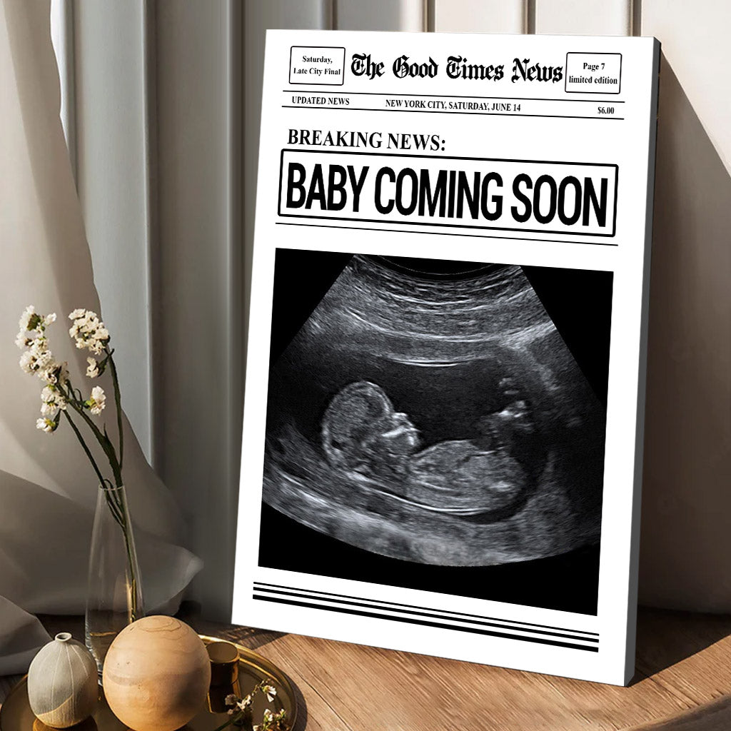Baby Coming Soon - Personalized Mother Canvas And Poster
