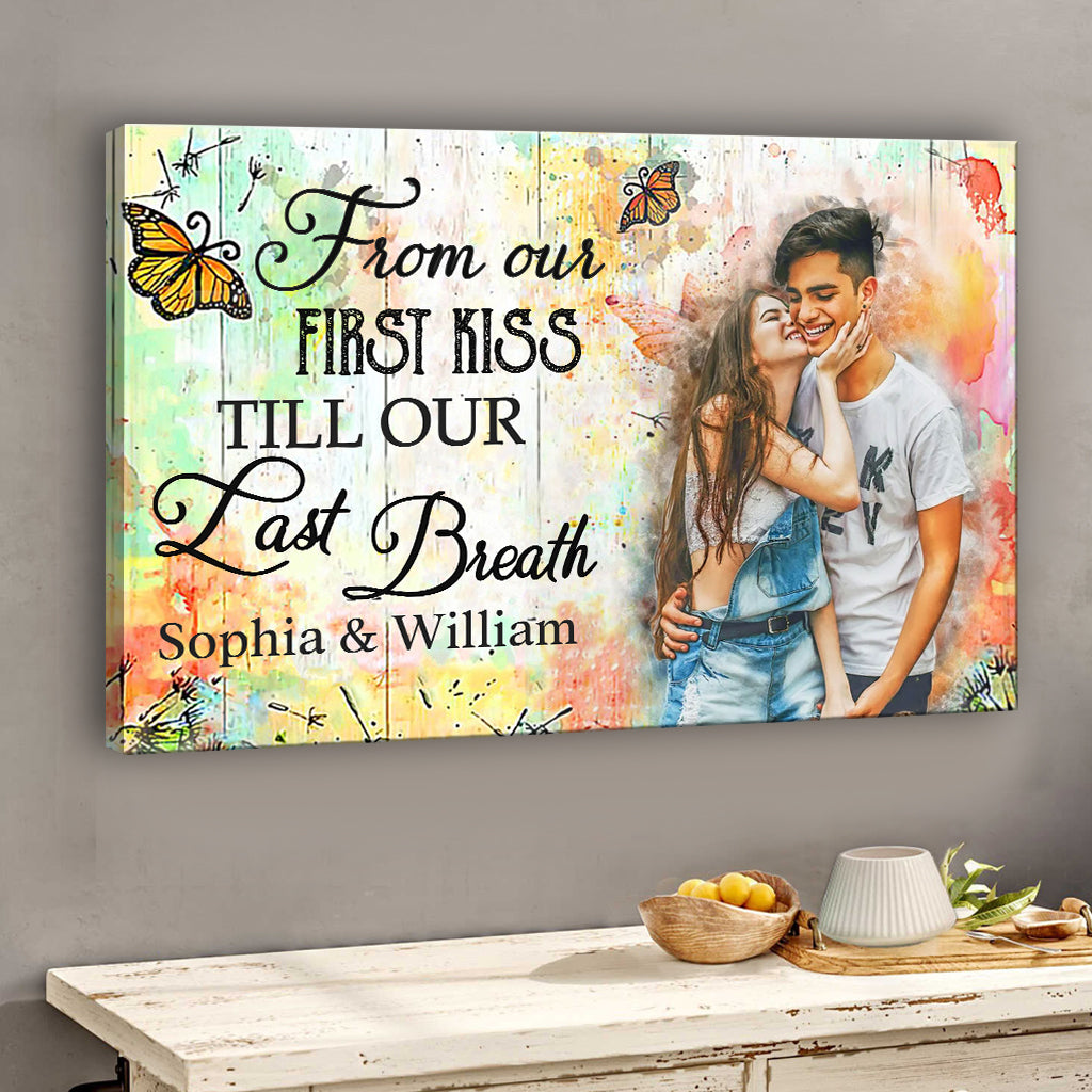 Aquarell-Paar – Personalisierte Leinwand und Poster für Paare