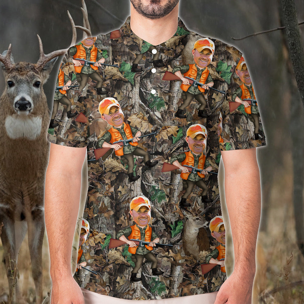 Photo Inserted Hunter - Personalized Hunting Polo Shirt