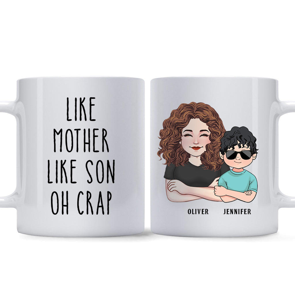 Wie der Vater, so der Sohn – Geschenk für Papa, Vater, Sohn – Personalisierte Tasse
