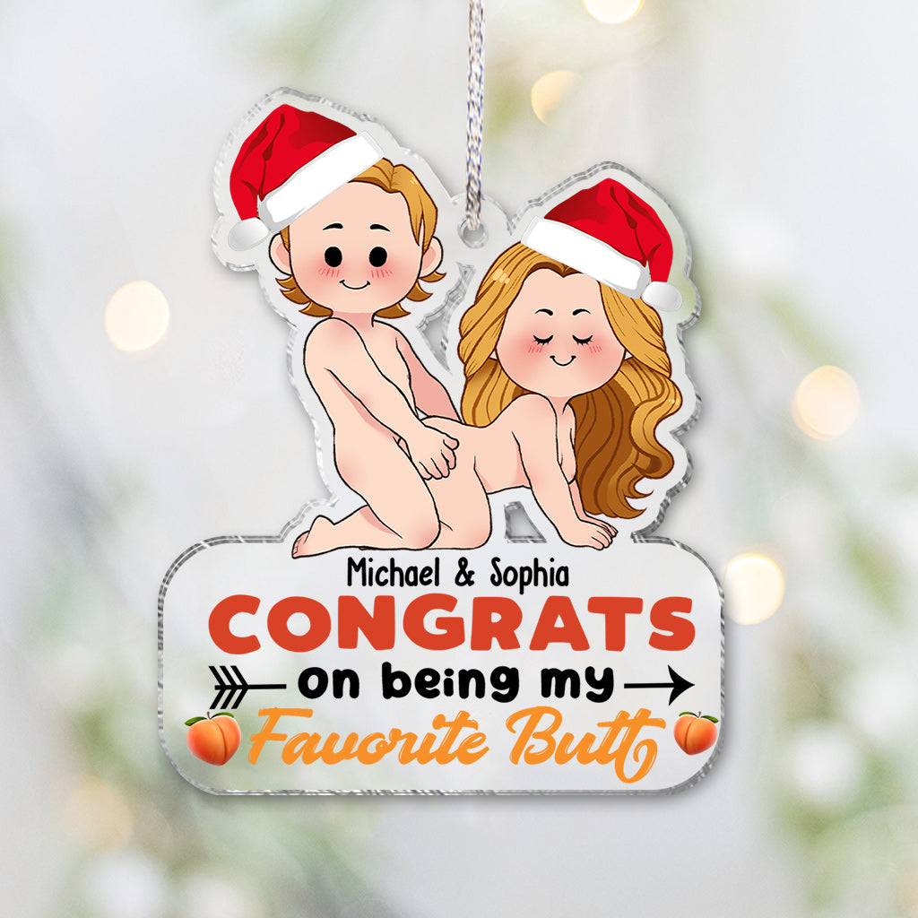 Glückwunsch, dass du mein Lieblings-Po bist – Geschenk für Freundin, Freund, Ehefrau, Ehemann – Personalisierter transparenter Anhänger