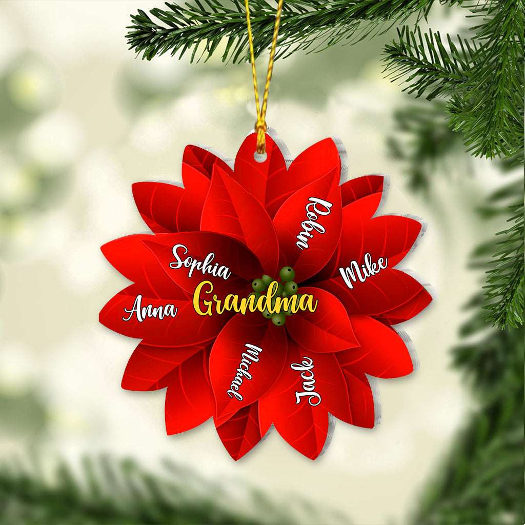 Weihnachtsstern für Oma / Mama / Familie – Personalisierter Weihnachtsschmuck
