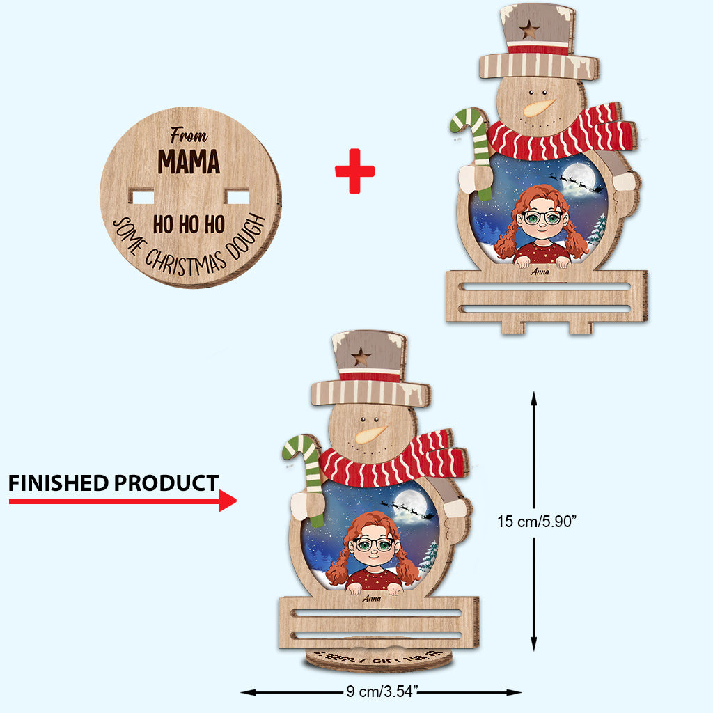 Weihnachtsgeschenk – Personalisierte freistehende Holzplakette für Oma