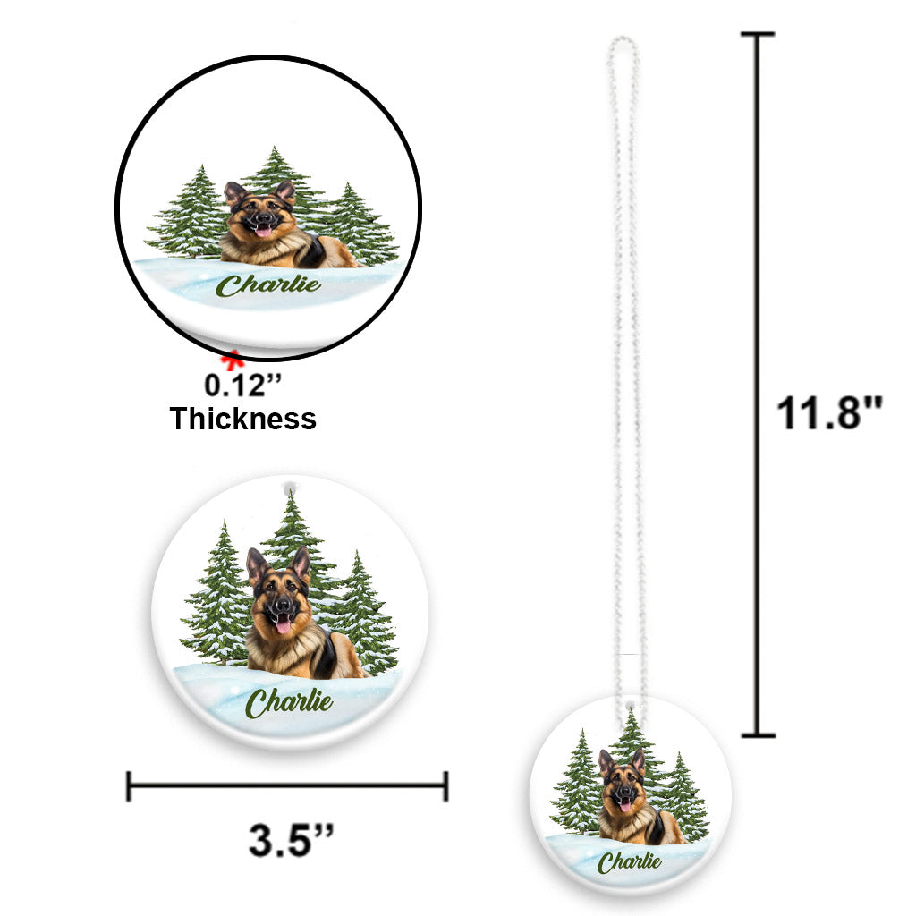 Frohe Weihnachten – Personalisierter transparenter Hunde-Weihnachtsbaumschmuck