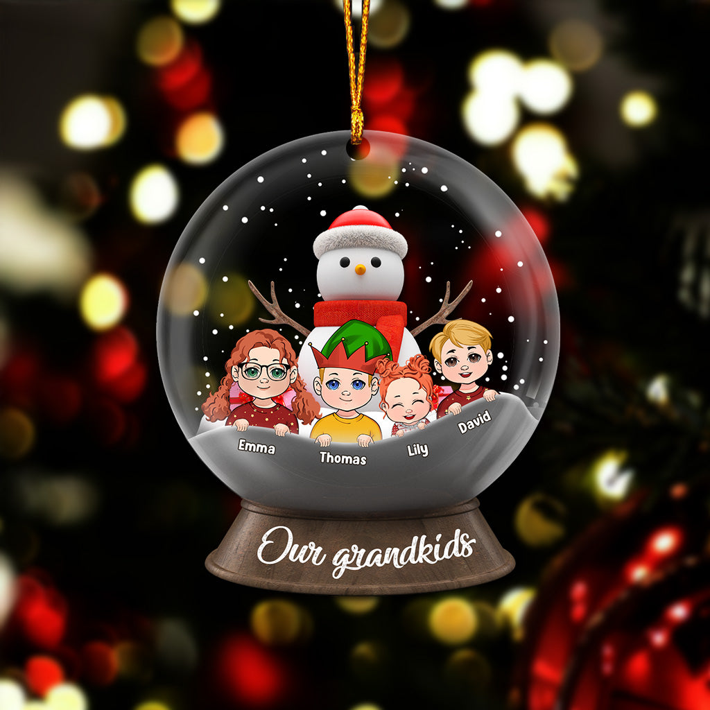 Our Grandkids - Personalized Grandma Transparent Ornament