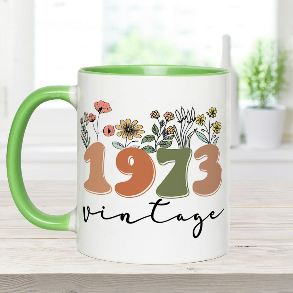 Vintage Version - Personalized Birthday Accent Mug