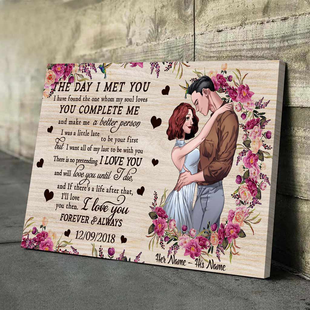 The Day I Met You - Personalized Couple Poster