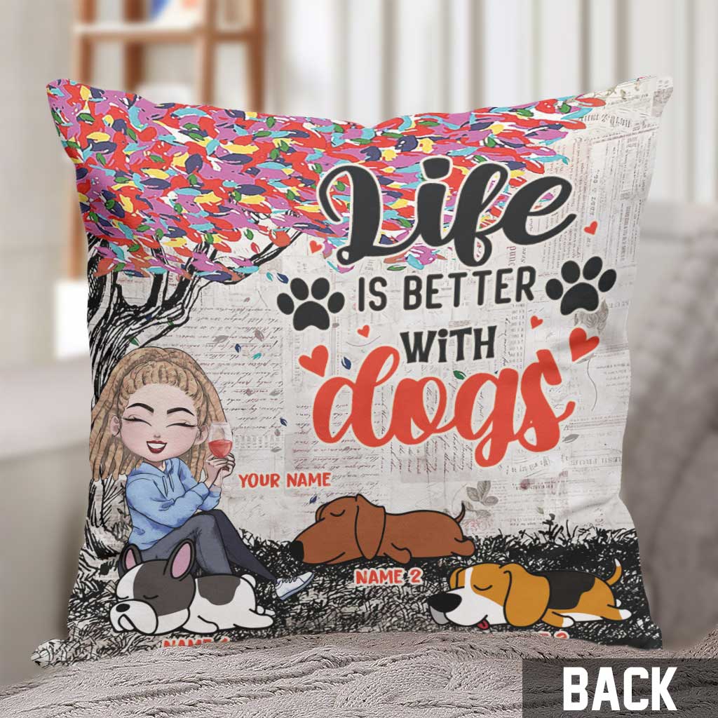 I Have Plans With My Dogs - Personalized Throw Pillow