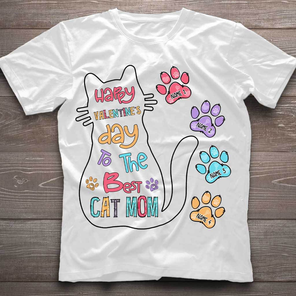 Katzenmama-Leben ist schöner mit Katzen – Personalisiertes Katzen-T-Shirt und Hoodie