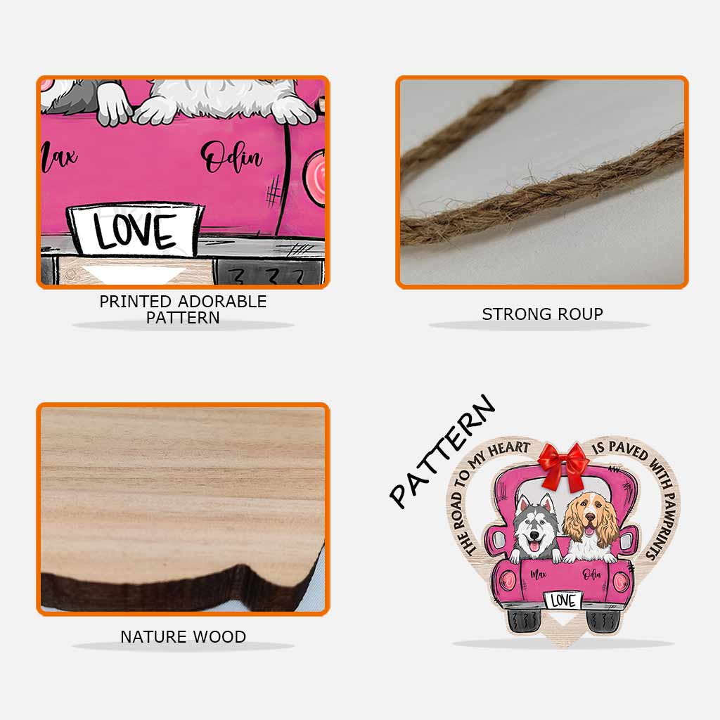 Der Weg zu meinem Herzen ist mit Pfotenabdrücken gepflastert – personalisiertes Hunde-Holzschild