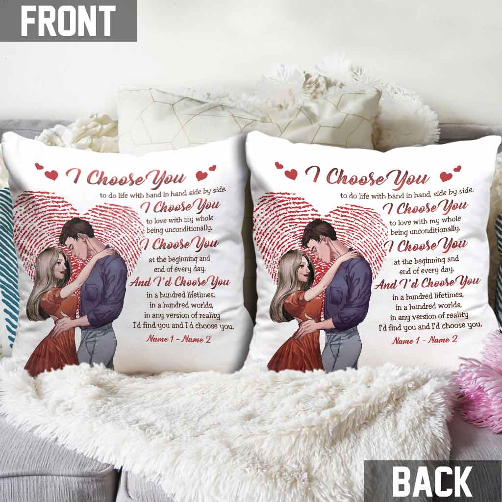 I Keep Choose You Love Couple - Personalized Throw Pillow