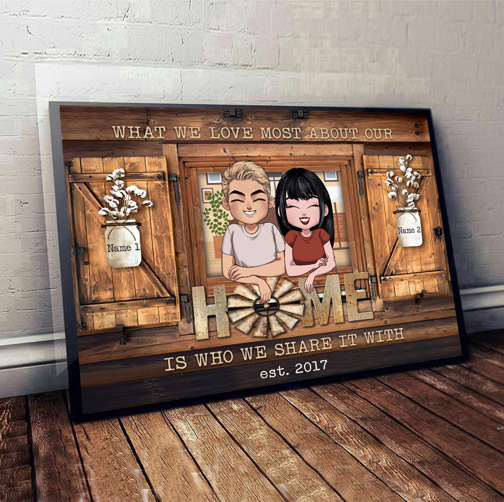 Zuhause ist, wo immer ich mit dir bin – Personalisiertes Poster für Paare