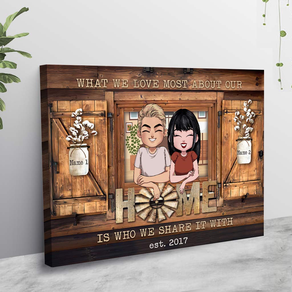 Zuhause ist, wo immer ich mit dir bin – Personalisiertes Poster für Paare