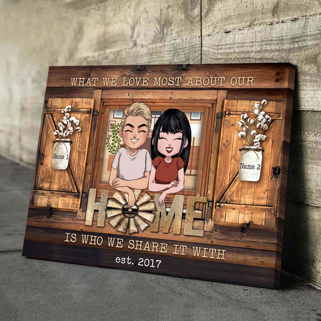 Zuhause ist, wo immer ich mit dir bin – Personalisiertes Poster für Paare