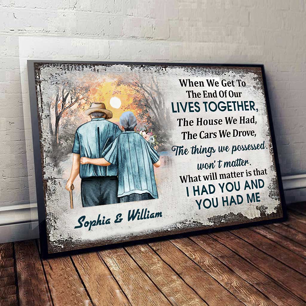 Ich hatte dich und du hattest mich – Personalisierte Leinwand und Poster für Paare