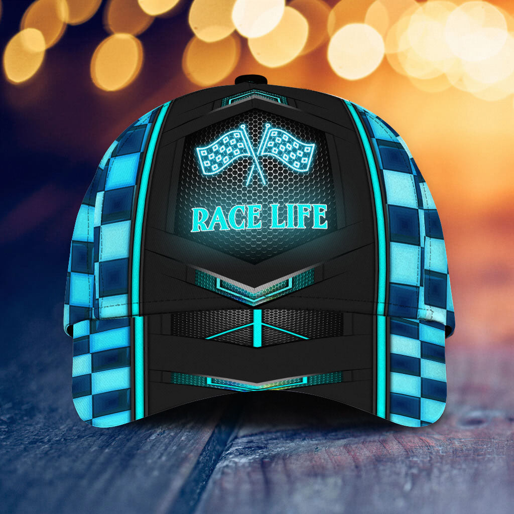 Race Life Kappe mit aufgedruckten Belüftungslöchern
