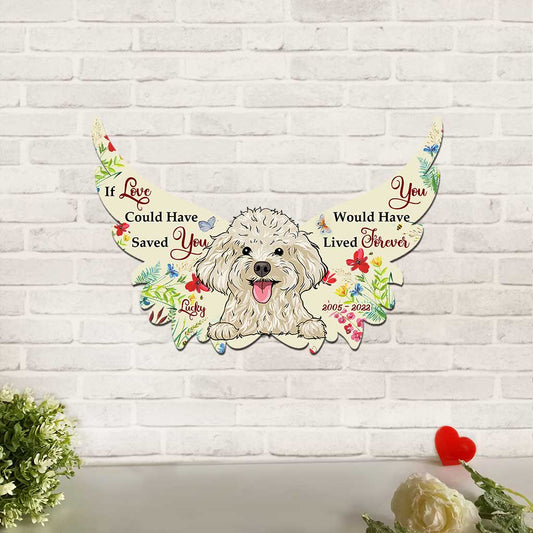 Wenn Liebe dich hätte retten können, hättest du ewig gelebt – personalisiertes Metallschild mit Hundemotiv
