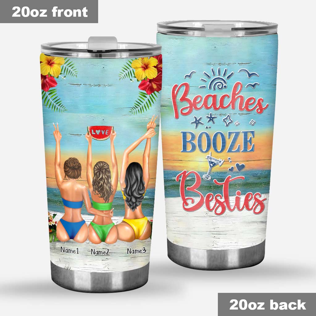 Ich liebe dich bis zum Strand und zurück – Geschenk für die beste Freundin/Schwester – Personalisierter Becher