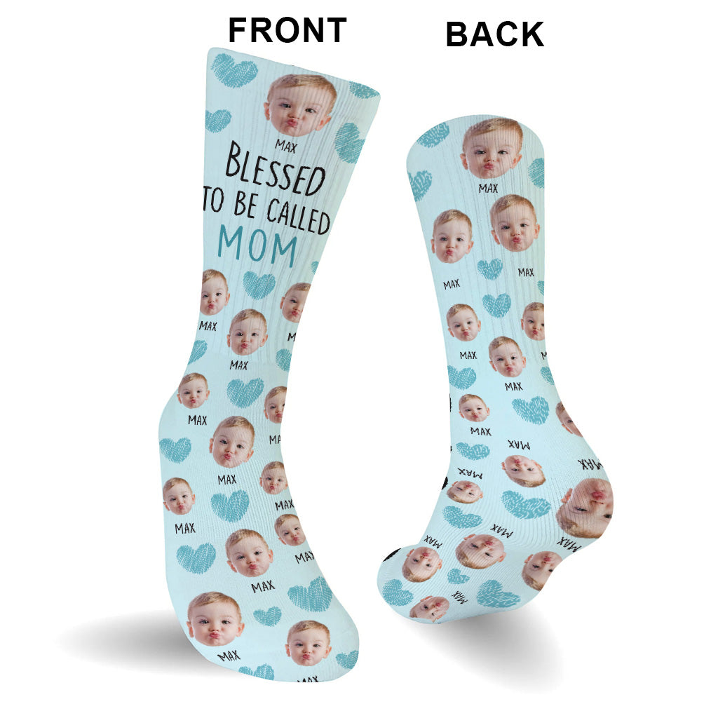 Blessed To Be Called Mom - Personalized Mother Socks