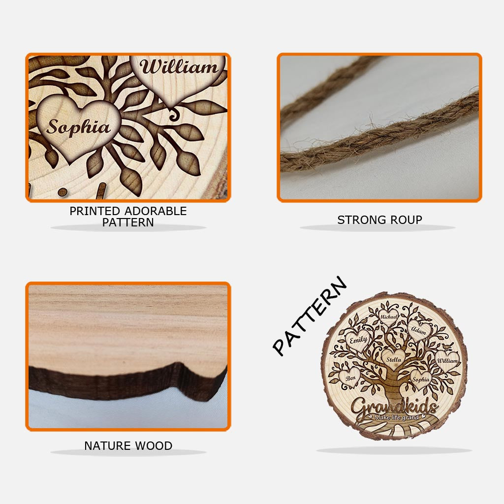 Enkelkinder machen das Leben großartig – Personalisiertes Muttertags-Holzschild für Oma